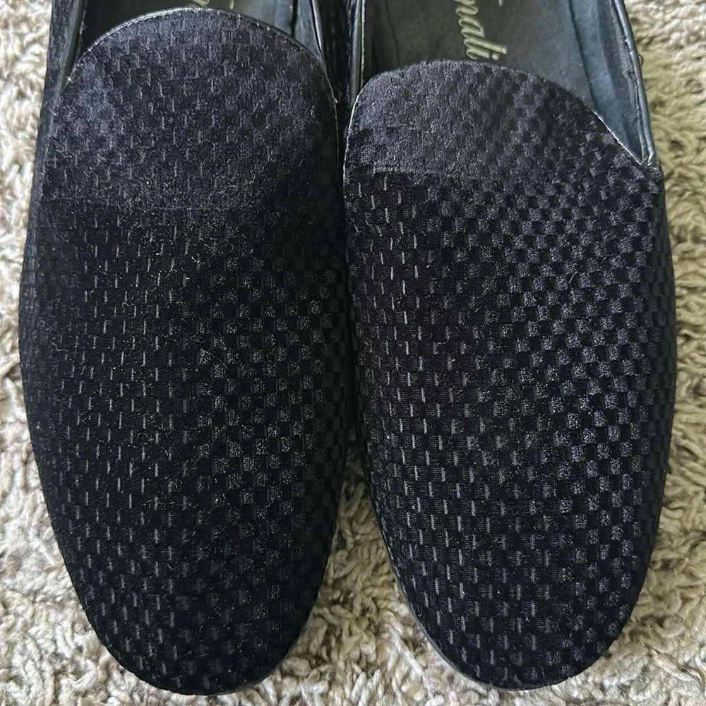 AMALI Men's Black Velvet Vintage Loafers Size 9.5